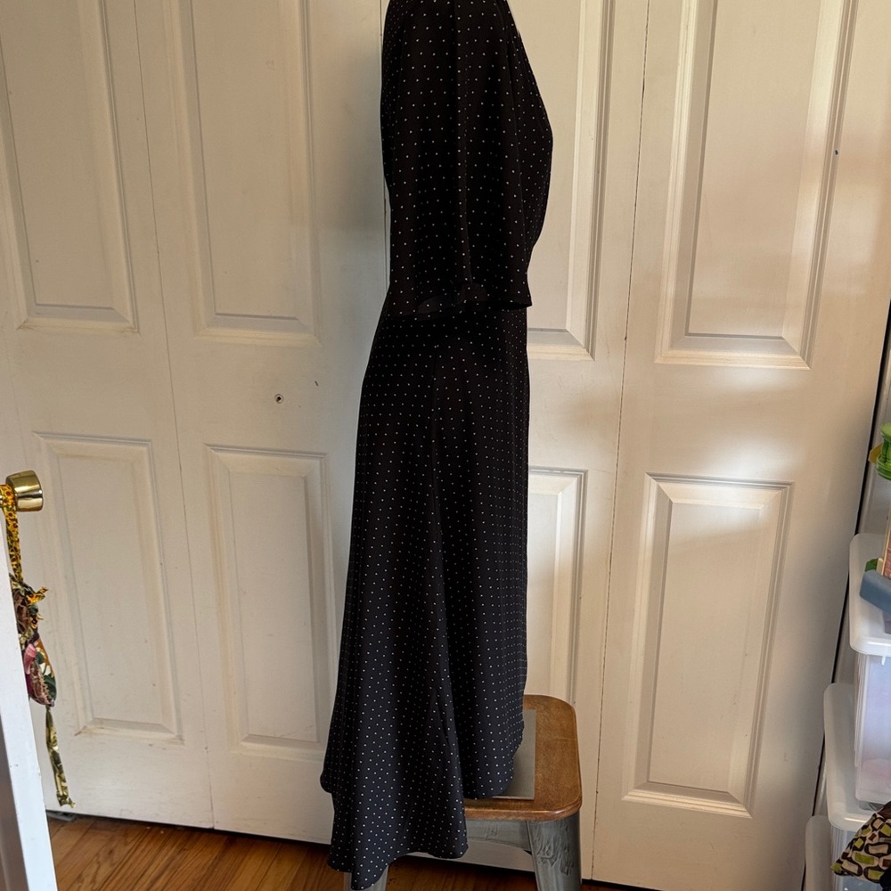 Lulu’s Black - White Wrap Dress - Classic Women's Dress - Picture 8 of 13